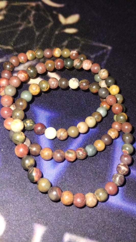 Polychrome Jasper Bracelet 6mm