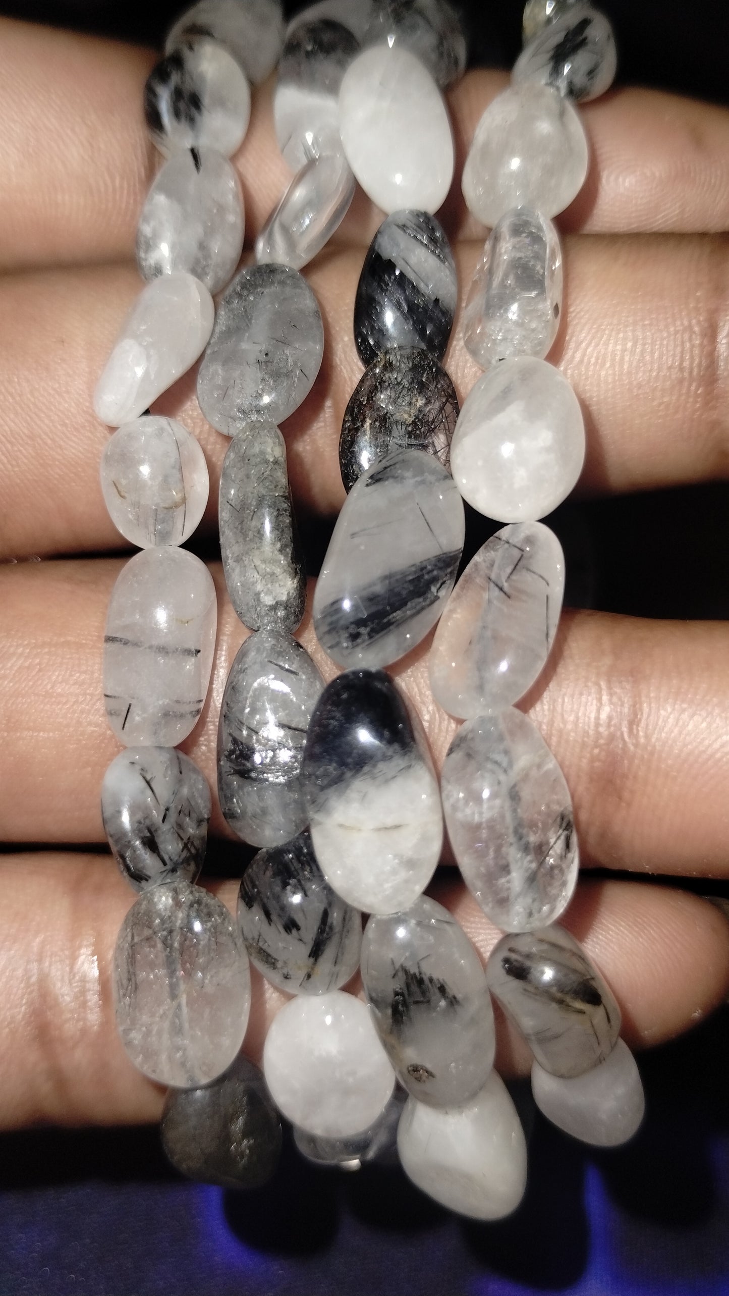 Black Tourmaline Bracelet (Oval Beads)