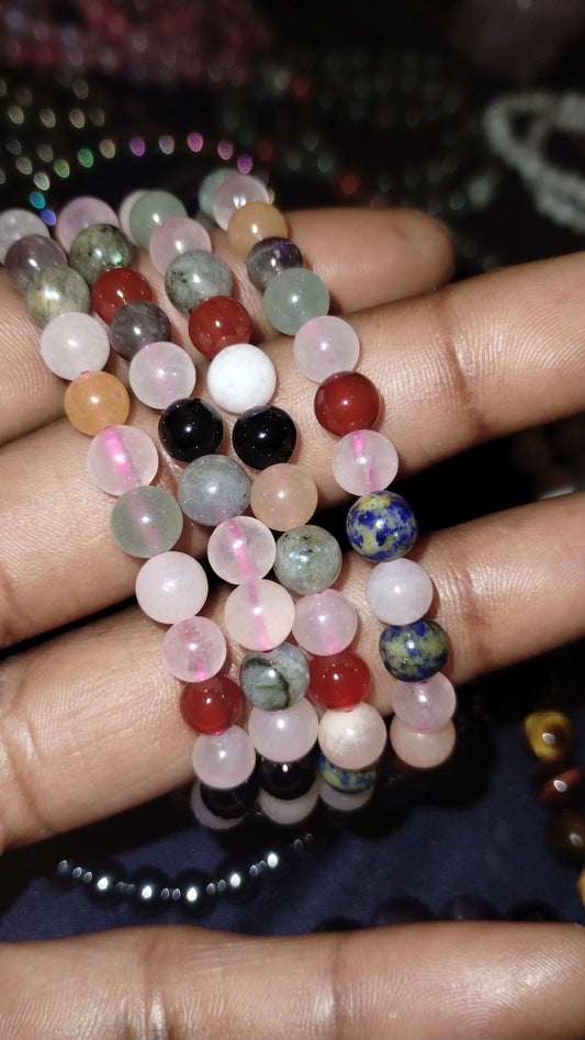 Mixed Crystal Bracelet 6mm