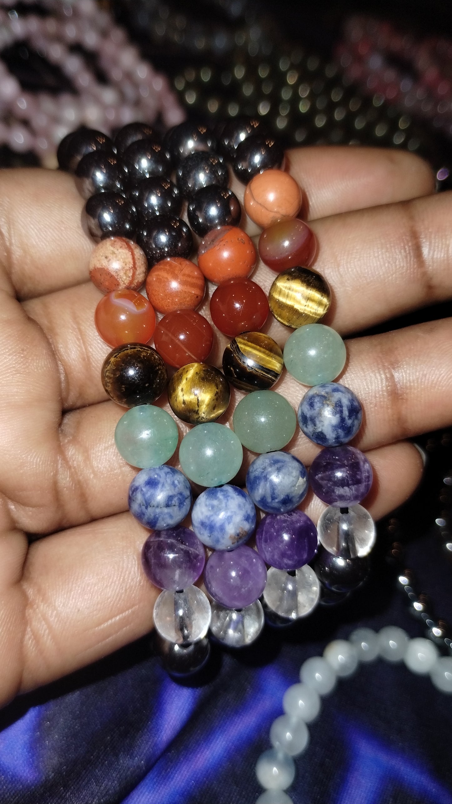 Chakra w/ Hematite Bracelet 8mm